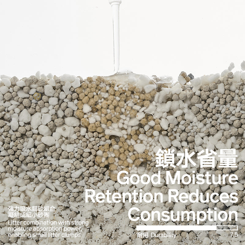 木薯膨潤土40%:60%混合貓砂（4包裝）